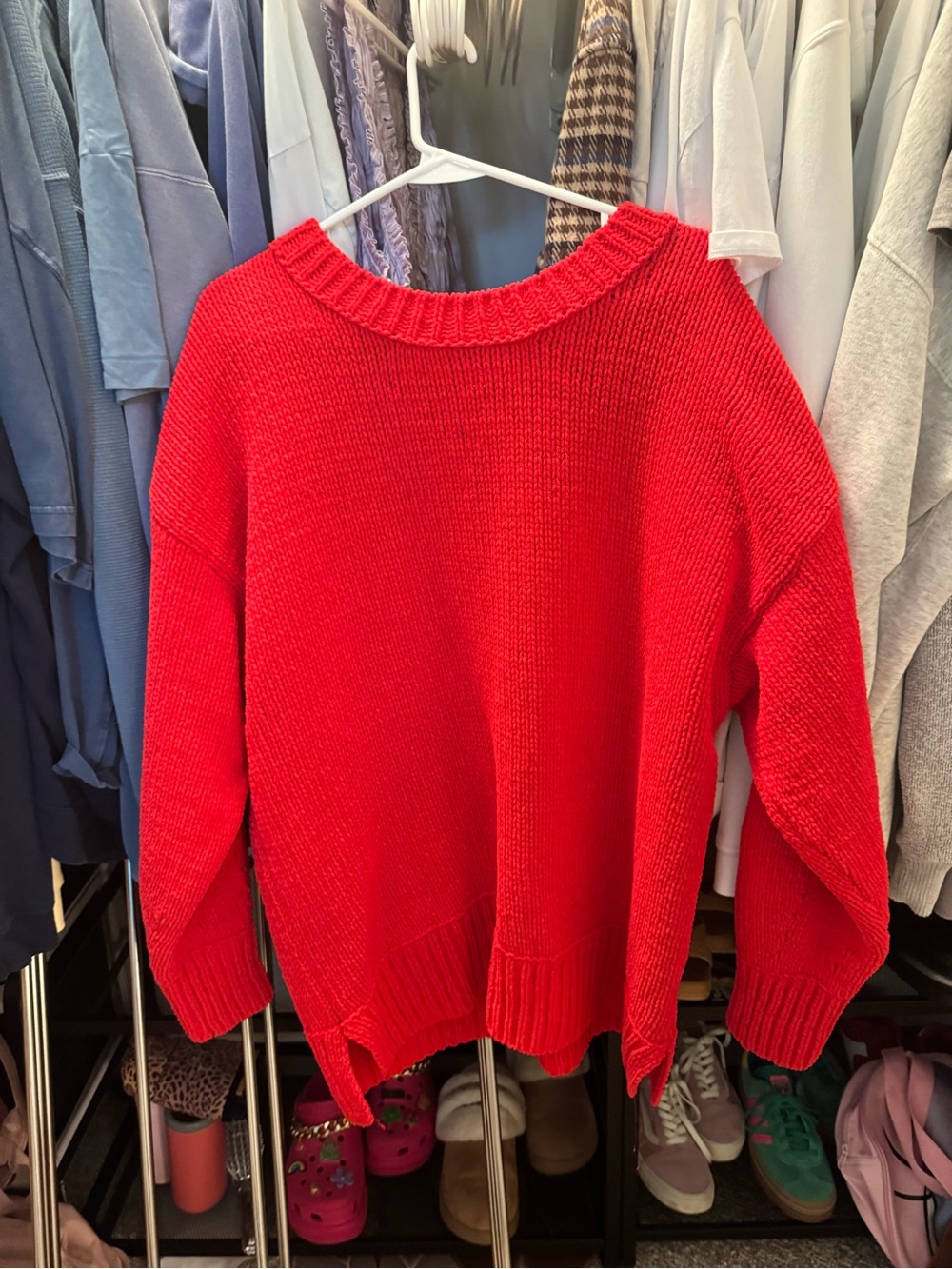 Aerie Red Women's Crewneck Sweater